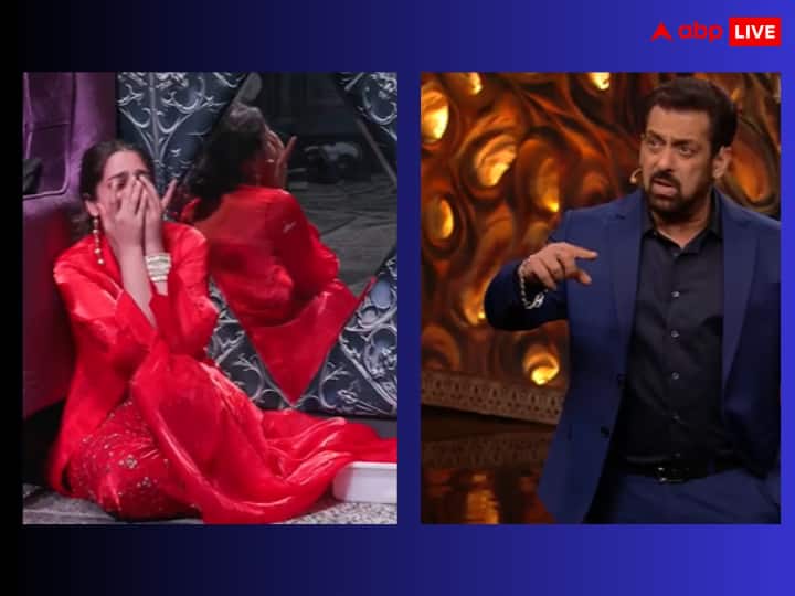 Bigg Boss 17 Weekend Ka Vaar Ayesha Khan Faints After Crying Salman Khan Entered House