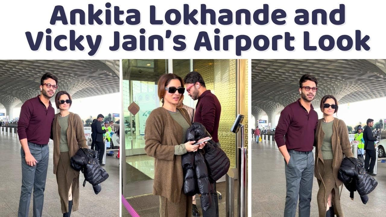 Bigg Boss 17 couple Ankita Lokhande and Vicky Jain dish out fashion goals as they get papped at the airport [Video]