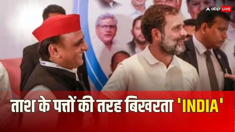 Congress Samajwadi Party Alliance Nitish Kumar Mamata Jayant Akhilesh INDIA alliance gets 6th blow in 7 months