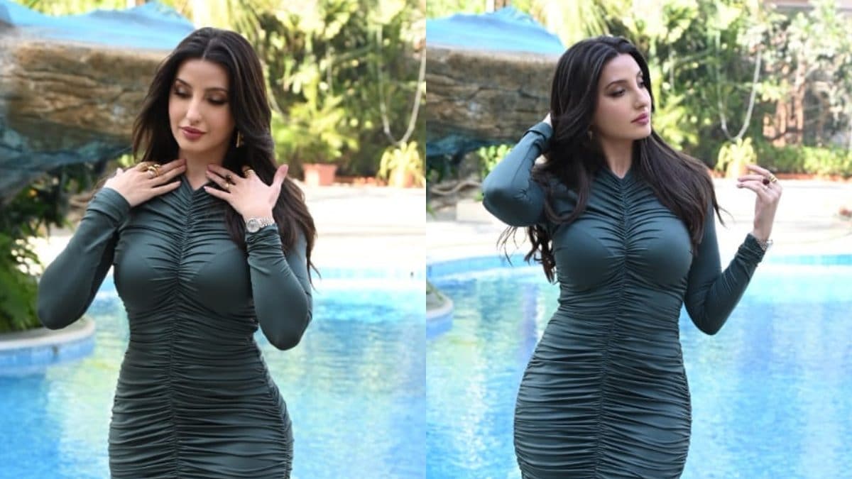 Sexy! Nora Fatehi Flaunts Her Curves In Skintight Dress, Hot Video Goes Viral; Watch