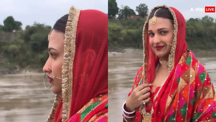 After Asim Riaz Breakup Himanshi Khurana Decks Up As A Bride Months